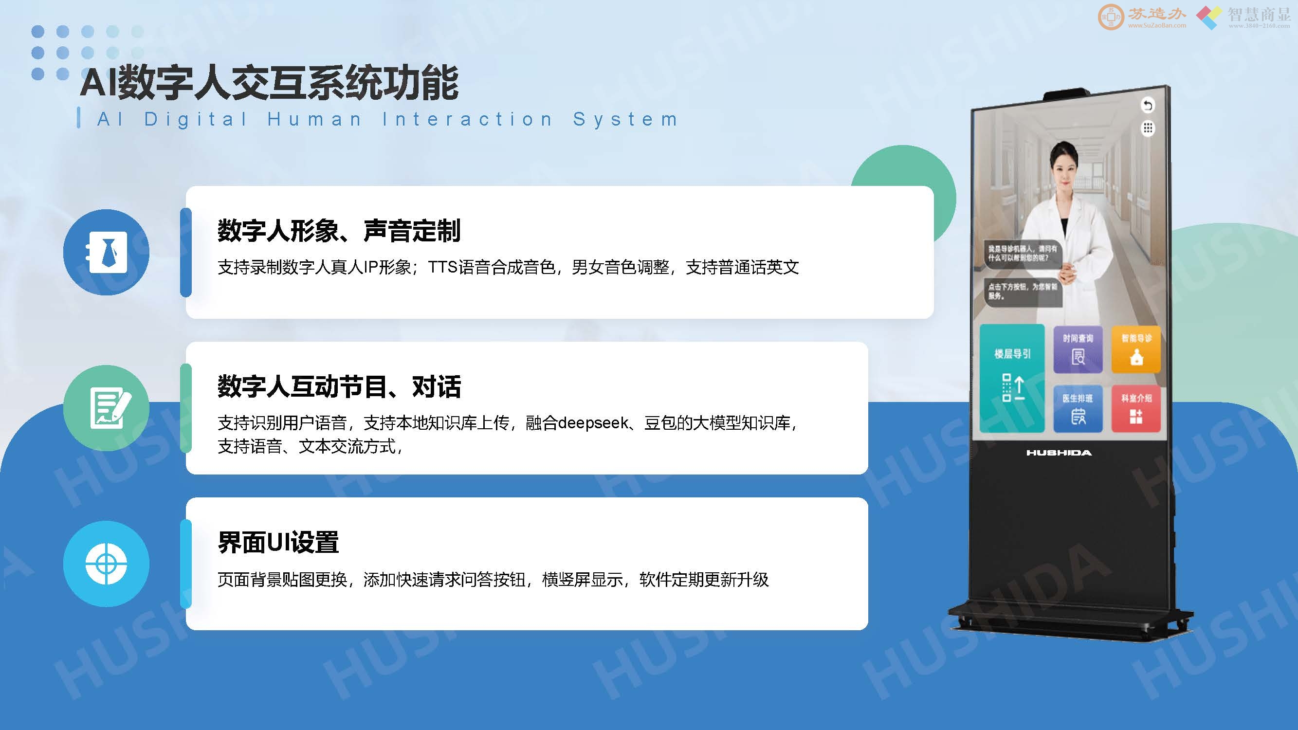 AI智能语音问答数字人交互式一体机